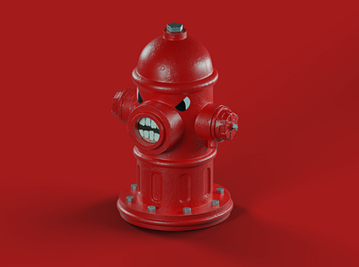 gidrant 3d 3d modeling blender hydrant illustration isometric low poly