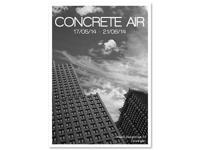 Concrete Air Poster air black and white building exhibition flyer photo poster