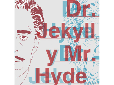 Dr. Jekyll and Mr.Hyde and blue book dr illustration jekyll mr.hyde mystery red