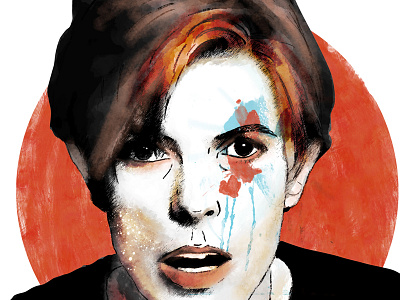 Bowie Tribute bowie color illustration music red space tribute universe