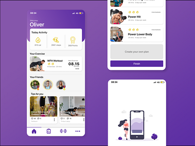 FitMe exercise mobile ui ux