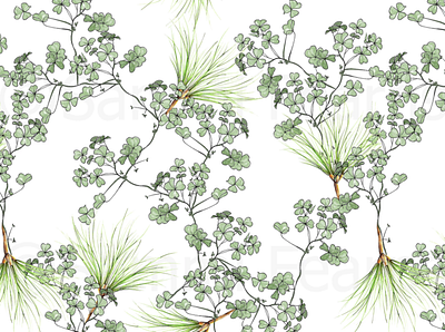 Clover design illustration pattern print