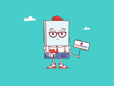 Peno ai business character flat illustration