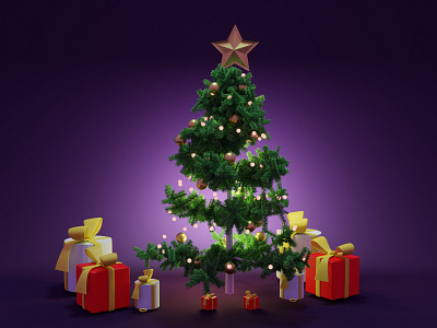 Christmas Eve 3d modelling blender