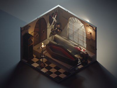 Vampire Lair 3d modelling blender