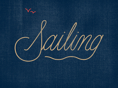 Sailing fail boat sailing script typography