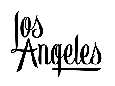 Los Angeles WIP lettering los angeles type work in progress