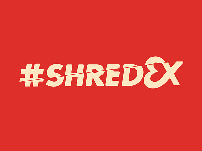 ShredEx Logo branding ex logo shred type