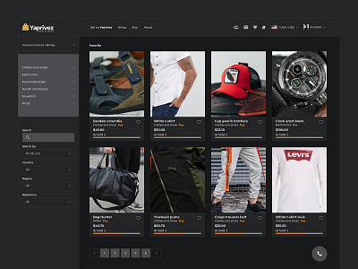 Yaprivez Service black branding interface shop store ui ux web webdesign website website design