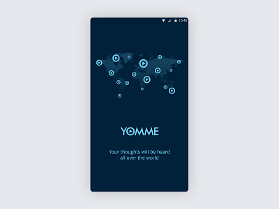 Yomme android design interface ios mobile screen splash ui ux