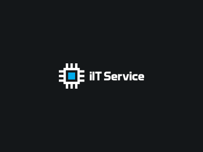 iIT Service logo black blue brand branding corporate font logo logotype style