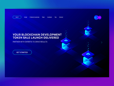 Website for Blockchain block chain crypto crypto currency cryptocoin design inteface token ui web website