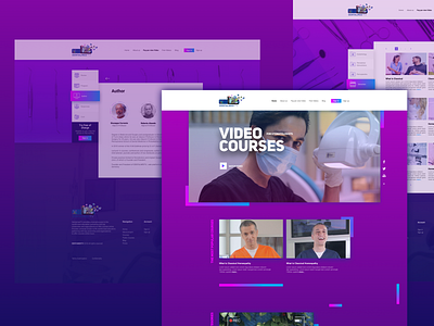 Website for courses DentalmedTV branding cource dental design interface tv ui ux website