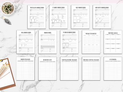 Creative Custom Business Planner Bundle business forms business organizer business planner business planner pdf craft business planner craft order form creative business planner custom order form customer tracker digital planner expense tracker order form order form pdf order tracker planner pdf printable planner product order form resource tracker t shirt order form tumbler order form