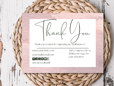 Editable Thank You Card designs, themes, templates and downloadable ...