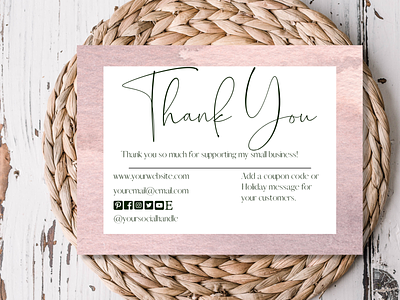 Canva Custom Business Thank You Card