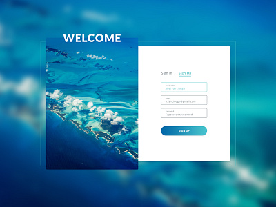 Daily UI 001 - Sign Up Form 001 daily ui dailyui debut first shot hello dribbble sign up form welcome