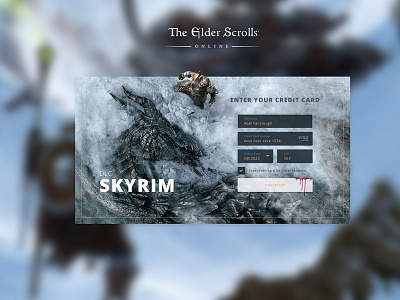 Daily UI 002 - Credit Card Checkout 002 credit card checkout daily ui dailyui e commerce elder scrolls elder scrolls online eso the elder scrolls online
