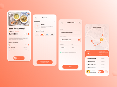 Food Mobile App Design branding graphic design ui