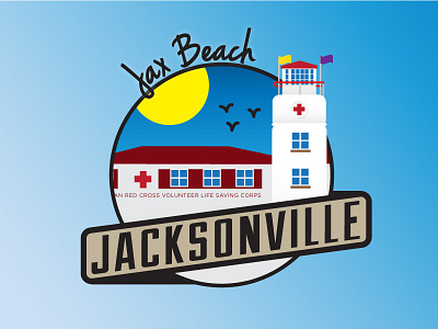 Jacksonville Areas - Jax Beach badge beach cities city florida jacksonville jax beach