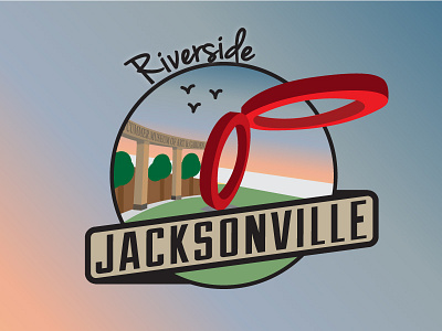 Jacksonville Areas - Riverside badge beach cities city florida jacksonville riverside