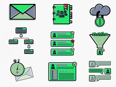 Back to Illustrator - Company Standard Icons business enterprise flat icons illustration sales software tech