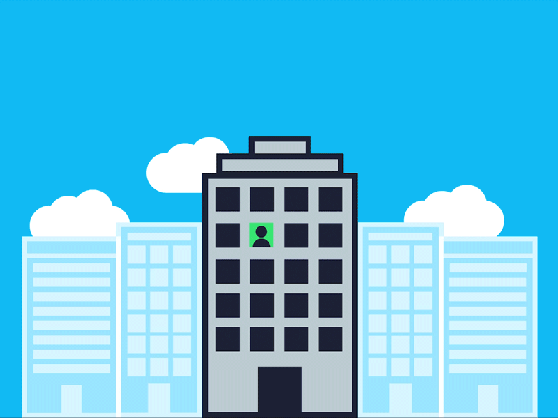 Part of an HTML 5 Animation I've been working on.. account based animated animation building buildings city gif html5 skyline user