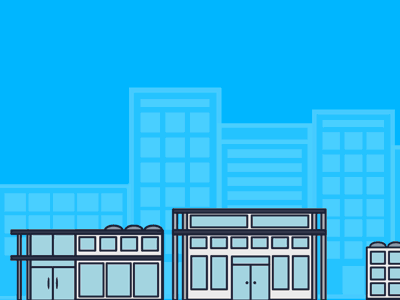 Buildings for Website animated animation building buildings business building flat gif illustration parallax web