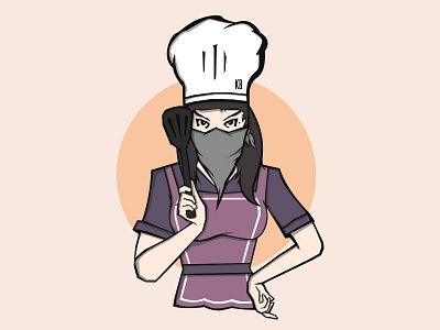 Kitchen Bandits chef illustration league of legends logo vector woman