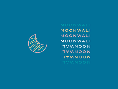 Moonwali #3 blue branding branding and identity branding design colorful design fun icon identity india logo moon neon pakistan south asian typography