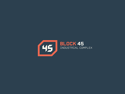 Block 45 45 block branding cube identity industrial logo lot