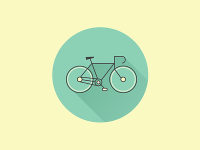 Bicycle Icon bicycle icon infographic long shadow