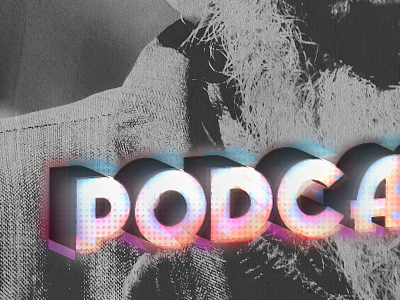 Podcastan Cover 3d geomancy glow halftone old man pakistan podcast podcastan title typography
