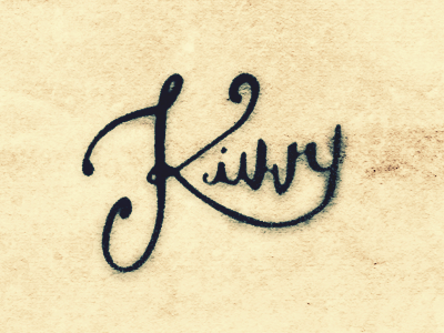 Kivvy #2 bleed grunge handwritten ink kivvy logo rough type weathered
