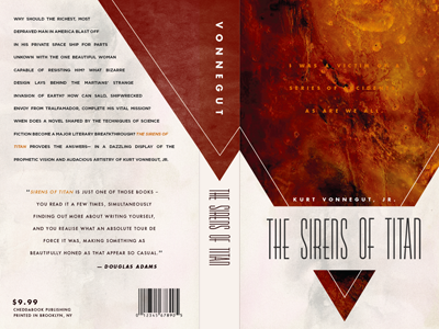 Sirens of Titan cover v2 book cover kurt vonnegut mars personal redesign texture the sirens of titan