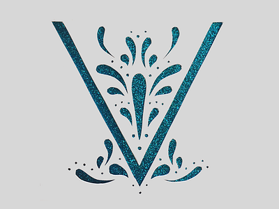 36 Days of Type: V flourishes lettering papercutting typography