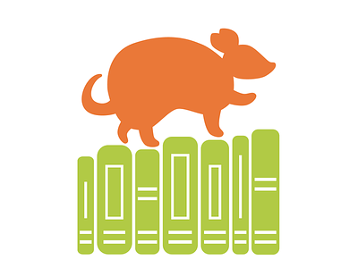 Children's Book Fair armadillo books bookstore branding digital fair icon illustration logo poster signage vector