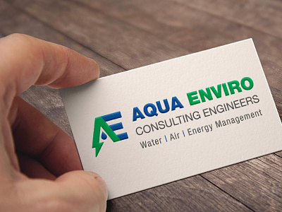 Aqua Enviro Logo air branding energy environment green identity logo logo design water