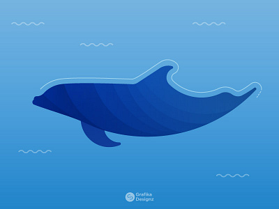 Dolphin animal dolphin graphic graphic design illustration minimal under water
