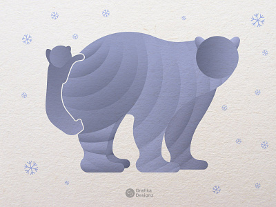 Polar Bear animal graphic design illustration minimal polar bear
