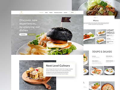 Kunokini Cafe & Resto Website Design UI