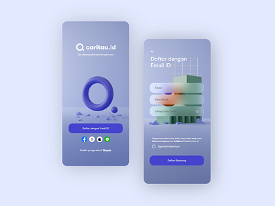 Caritau.id Online Course App Mobile Concept