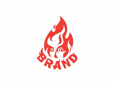 Fire Face branding community design face fire flame graphic design illustration logo t shirt vector