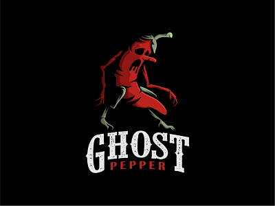 Ghost Pepper Logo branding chili design food graphic design illustration logo pepper vector