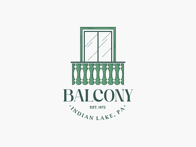 Balcony Logo balcony logo building logo hand drawing logo vintage logo