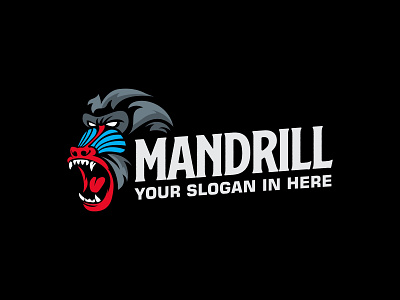 Mandrill Logo logo design mandrill design mandrill logo monkey design
