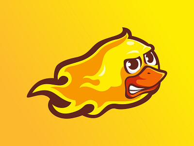 Fire Duck animal logo duck logo fire logo flame logo