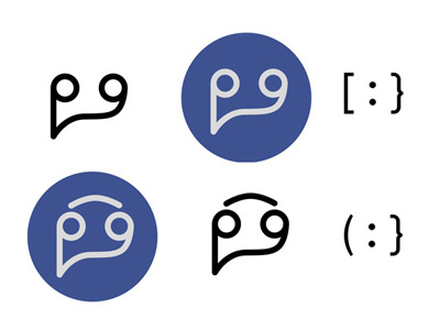 Chat Bot Logo bot chat icon line logo platform prototype round simple