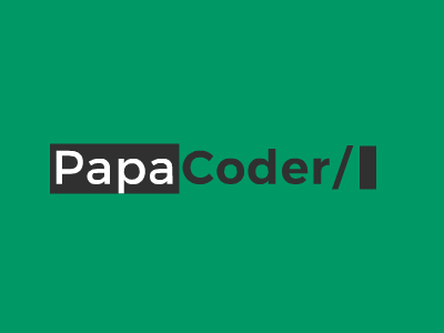 Papa Coder / animation coder cursor green papa text