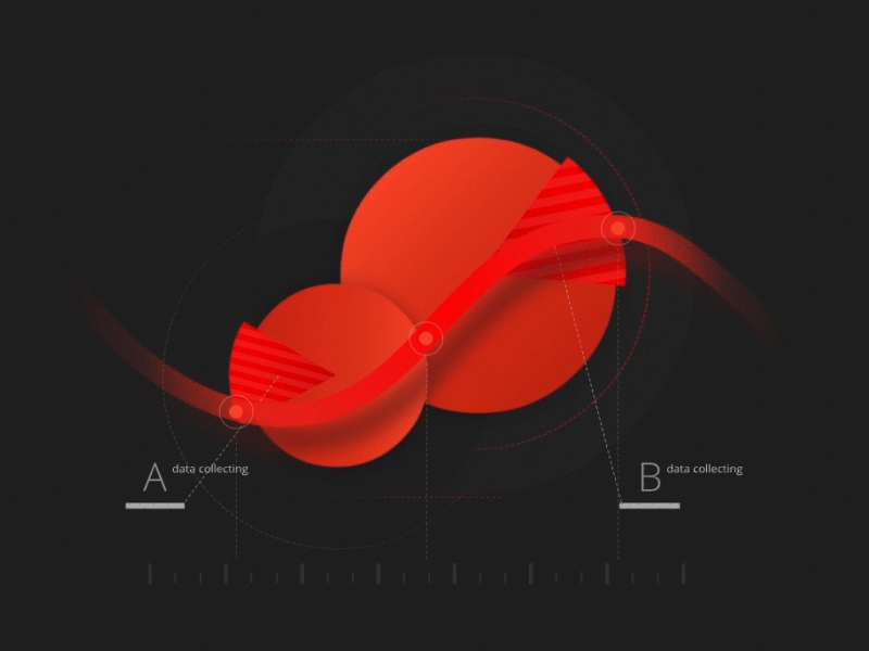 Animated Data Visualization ab animation curve dark data diagrams js orange pie red scale